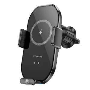 Авто держатель Borofone BH205 Rusher wireless fast charging [Black]